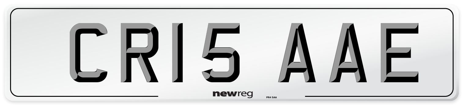 CR15 AAE Number Plate from New Reg